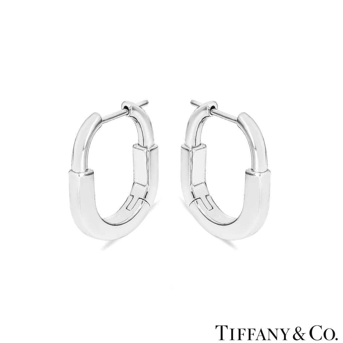 Tiffany & Co. White Gold Lock Small Earrings 74625649
